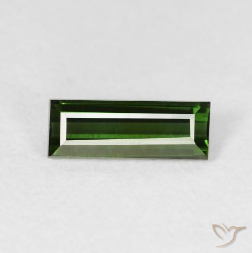 0.91ct Naturale Verde terroso Tormalina, Taglio a baguette, VVS-VS