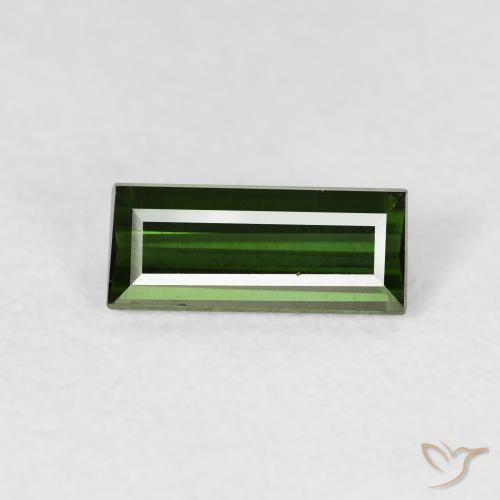 0.83ct Naturale Verde foresta Tormalina, Taglio a baguette, VVS