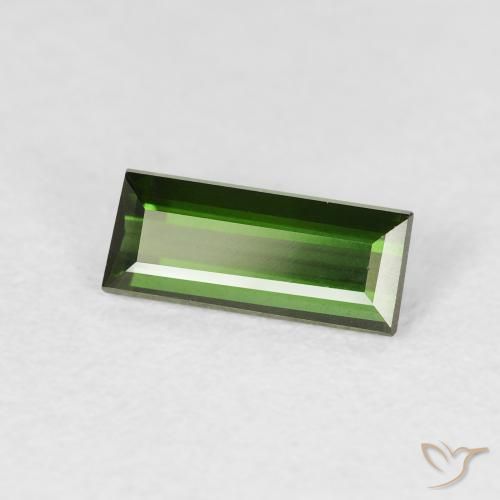 Tormalina Verde foresta naturale da 0.83 ct, Taglio a baguette, VVS