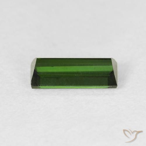 Tormalina Verde foresta naturale da 0.83 ct, Taglio a baguette, VVS