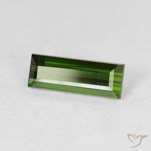 Tormalina Verde foresta naturale da 0.95 ct, Taglio a baguette, VVS