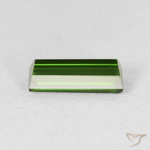 Tormalina Verde foresta naturale da 0.95 ct, Taglio a baguette, VVS