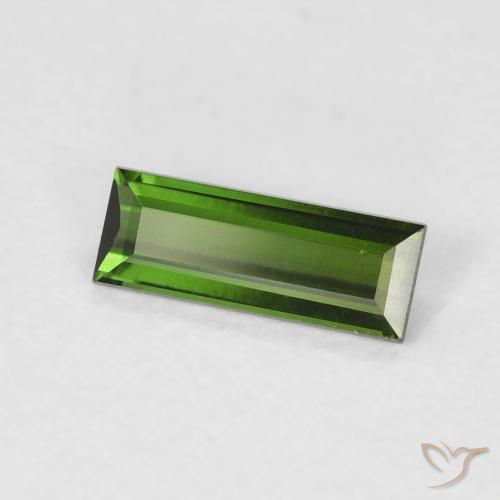 Tormalina Verde foresta naturale da 0.59 ct, Taglio a baguette, VVS