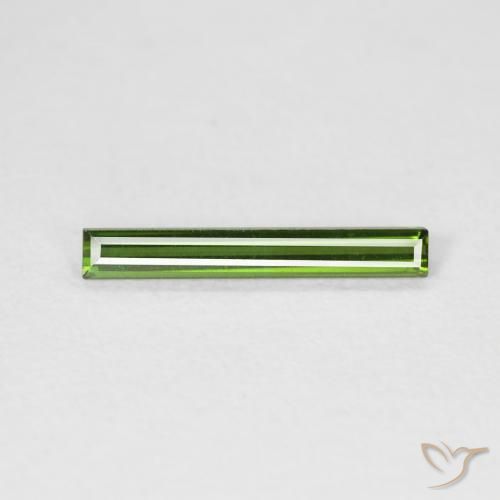 0.47ct Naturale Verde scuro Tormalina, Taglio a baguette, VVS