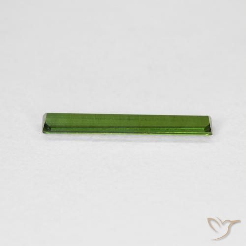 Tormalina Verde scuro naturale da 0.47 ct, Taglio a baguette, VVS