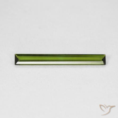 0.55ct Naturale Verde scuro Tormalina, Taglio a baguette, VVS
