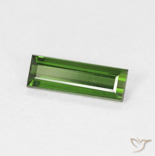 Tormalina Verde foresta naturale da 0.76 ct, Taglio a baguette, VVS