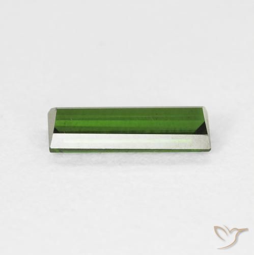 Tormalina Verde foresta naturale da 0.76 ct, Taglio a baguette, VVS