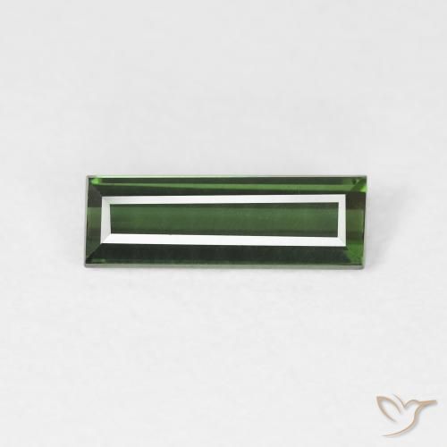 0.77ct Naturale Verde terroso Tormalina, Taglio a baguette, VVS