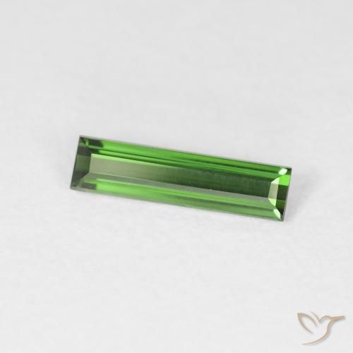 Tormalina Verde foresta naturale da 0.60 ct, Taglio a baguette, VVS