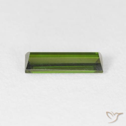 Tormalina Verde scuro naturale da 0.69 ct, Taglio a baguette, VVS