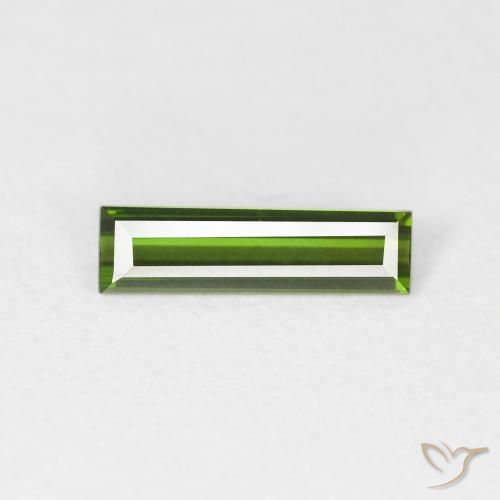 0.55ct Naturale Verde scuro Tormalina, Taglio a baguette, VVS