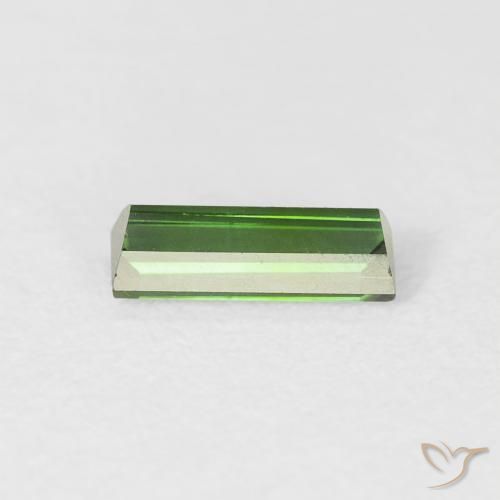 Tormalina Verde scuro naturale da 0.44 ct, Taglio a baguette, VVS