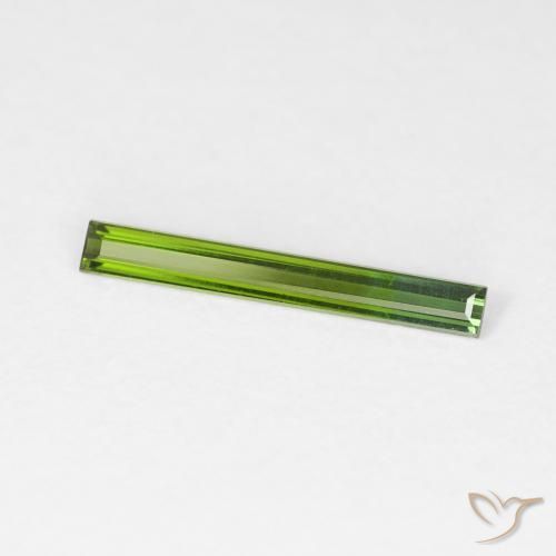 Tormalina Verde foresta naturale da 0.41 ct, Taglio a baguette, VVS