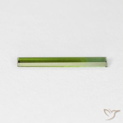 Tormalina Verde foresta naturale da 0.41 ct, Taglio a baguette, VVS