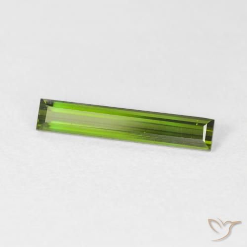 Tormalina Verde foresta naturale da 0.76 ct, Taglio a baguette, VVS