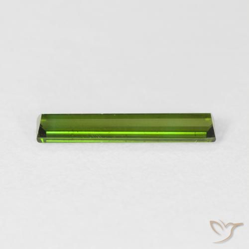 Tormalina Verde foresta naturale da 0.76 ct, Taglio a baguette, VVS