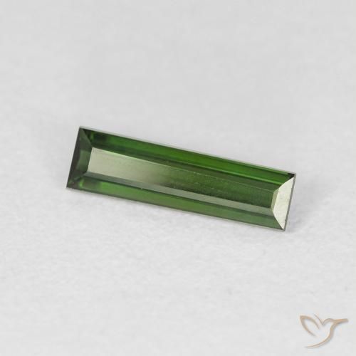 Tormalina Verde foresta naturale da 0.68 ct, Taglio a baguette, VVS