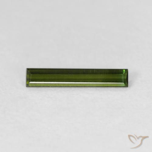 0.51ct Naturale Verde foresta Tormalina, Taglio a baguette, VVS