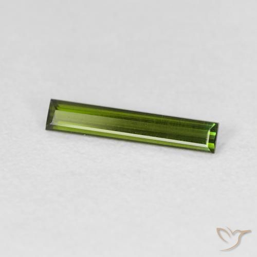 Tormalina Verde foresta naturale da 0.51 ct, Taglio a baguette, VVS