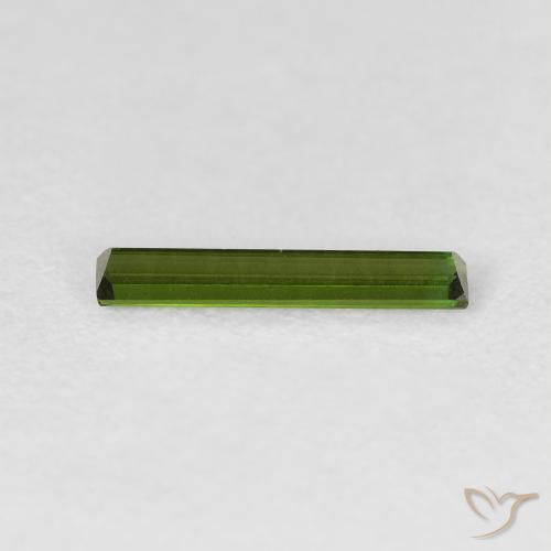 Tormalina Verde foresta naturale da 0.51 ct, Taglio a baguette, VVS