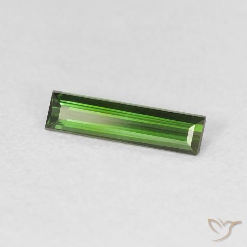 Tormalina Verde foresta naturale da 0.65 ct, Taglio a baguette, VVS