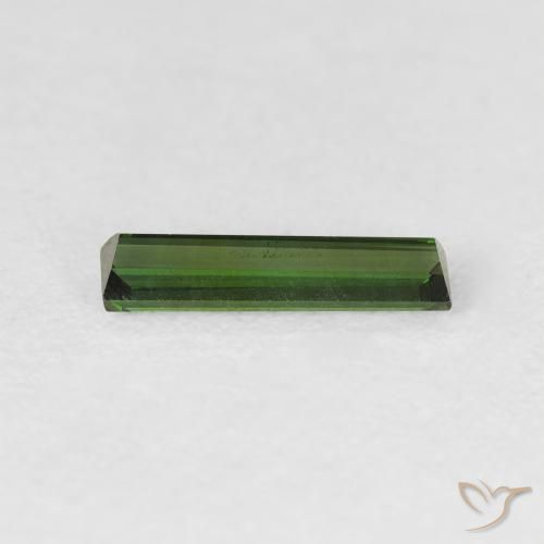Tormalina Verde foresta naturale da 0.65 ct, Taglio a baguette, VVS