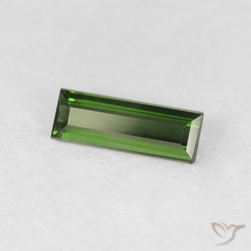 Tormalina Verde foresta naturale da 0.64 ct, Taglio a baguette, VVS