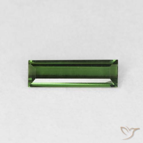 0.43ct Naturale Verde foresta Tormalina, Taglio a baguette, VVS