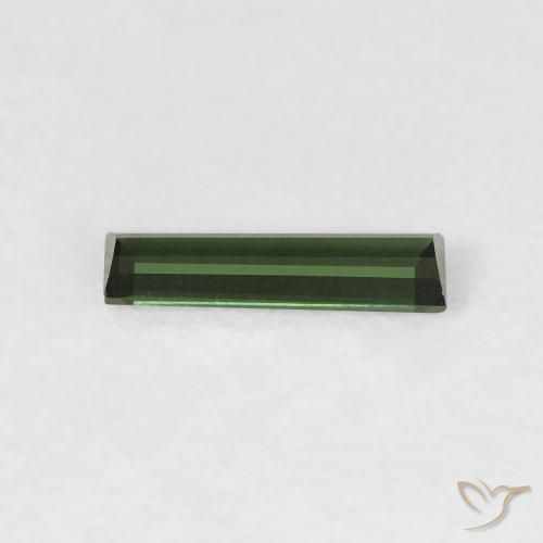 Tormalina Verde foresta naturale da 0.43 ct, Taglio a baguette, VVS