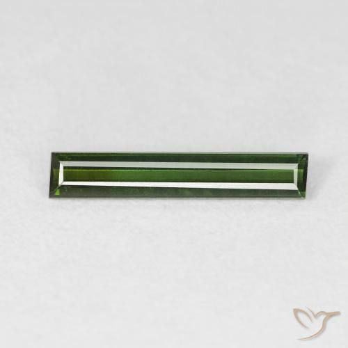 0.71ct Naturale Verde foresta Tormalina, Taglio a baguette, VVS