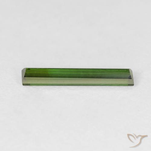 Tormalina Verde foresta naturale da 0.71 ct, Taglio a baguette, VVS