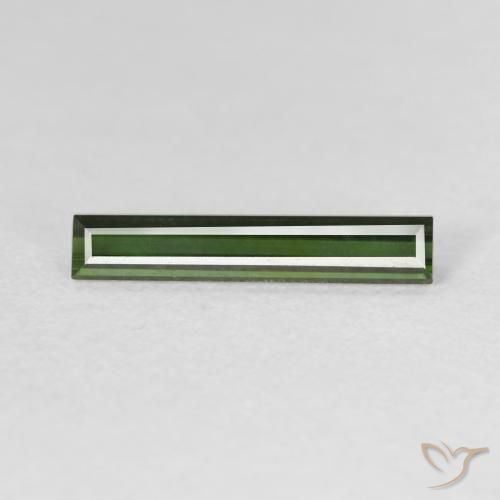 0.95ct Naturale Verde foresta Tormalina, Taglio a baguette, VVS