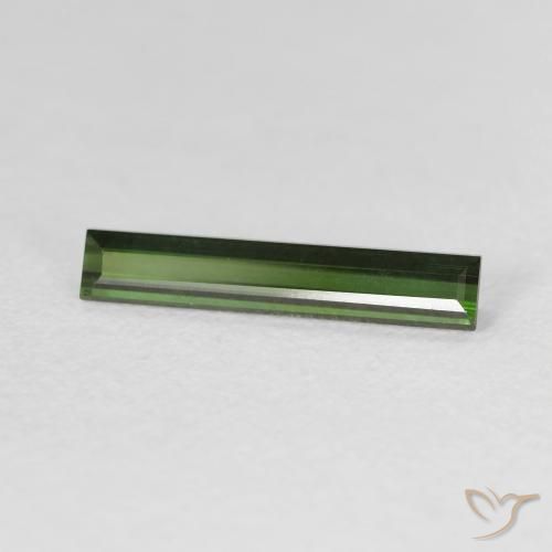Tormalina Verde foresta naturale da 0.95 ct, Taglio a baguette, VVS