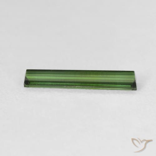 Tormalina Verde foresta naturale da 0.95 ct, Taglio a baguette, VVS