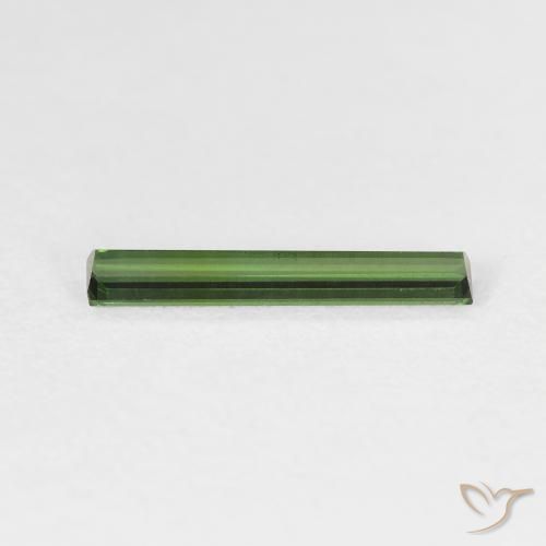 Tormalina Verde scuro naturale da 0.52 ct, Taglio a baguette, VVS