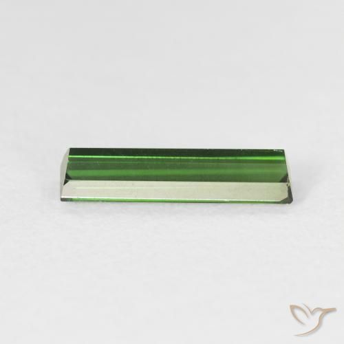 Tormalina Verde foresta naturale da 1.02 ct, Taglio a baguette, VVS