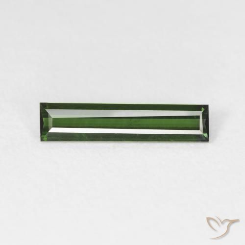 0.89ct Naturale Verde foresta Tormalina, Taglio a baguette, VVS