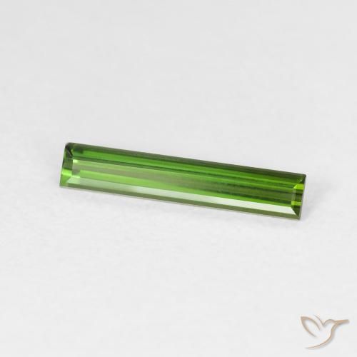 Tormalina Verde medio naturale da 0.64 ct, Taglio a baguette, VVS