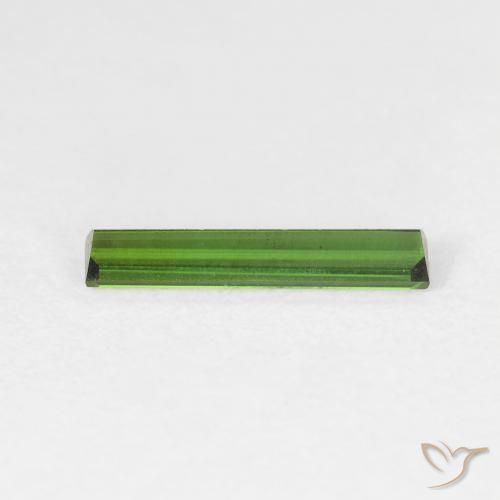 Tormalina Verde medio naturale da 0.64 ct, Taglio a baguette, VVS