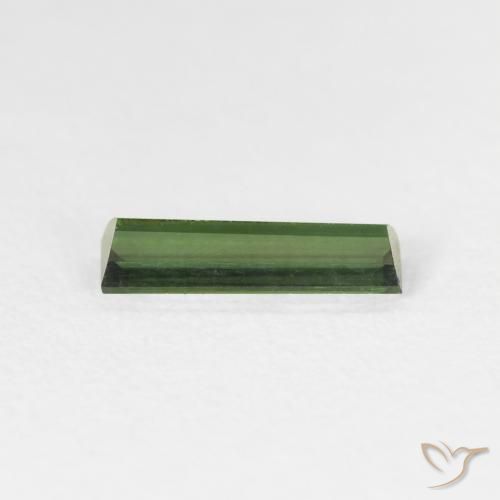Tormalina Medium Dark-Green naturale da 0.75 ct, Taglio a baguette, VS
