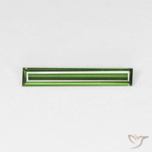 0.83ct Naturale Verde foresta Tormalina, Taglio a baguette, VS