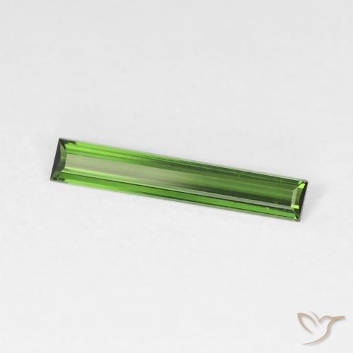 Tormalina Verde foresta naturale da 0.83 ct, Taglio a baguette, VS