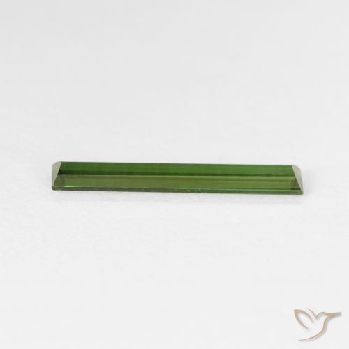 Tormalina Verde foresta naturale da 0.83 ct, Taglio a baguette, VS