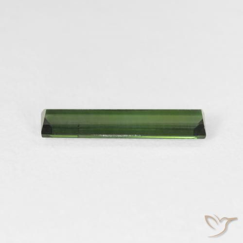 Tormalina Medium Dark-Green naturale da 1.17 ct, Taglio a baguette, VS