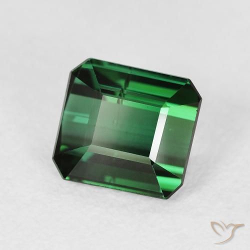 Tormalina Verde foresta naturale da 1.77 ct, Ottagonale / Taglio smeraldo, VS-SI