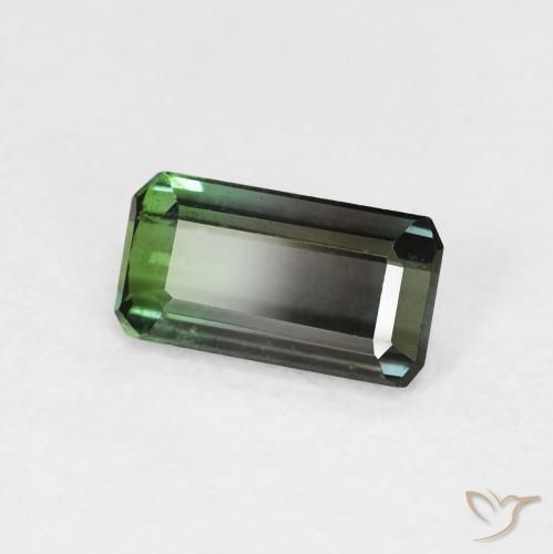 Tormalina Verde foresta naturale da 0.89 ct, Ottagonale / Taglio smeraldo, VS