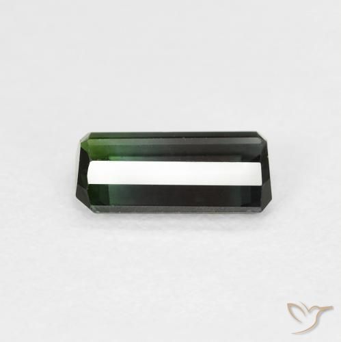 Tormalina Verde foresta naturale da 0.89 ct, Ottagonale / Taglio smeraldo, VS