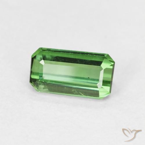 Tormalina Verde medio naturale da 0.85 ct, Ottagonale / Taglio smeraldo, VS