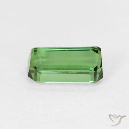 Tormalina Verde medio naturale da 0.85 ct, Ottagonale / Taglio smeraldo, VS
